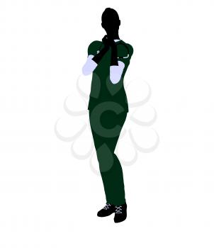 Royalty Free Clipart Image of a Female Doctor