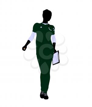 Royalty Free Clipart Image of a Female Doctor