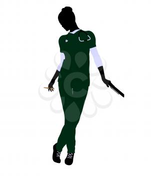 Royalty Free Clipart Image of a Female Doctor