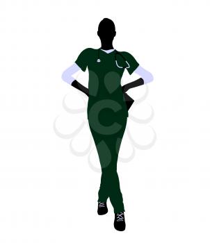 Royalty Free Clipart Image of a Female Doctor