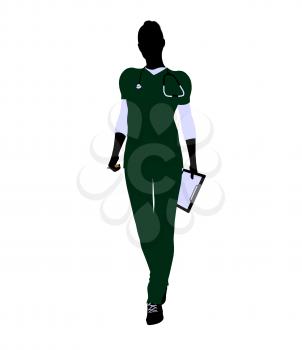 Royalty Free Clipart Image of a Female Doctor