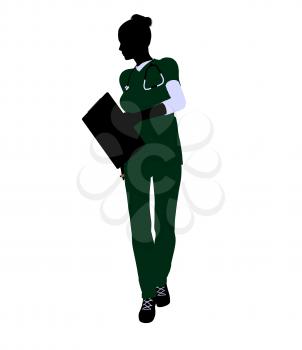 Royalty Free Clipart Image of a Female Doctor