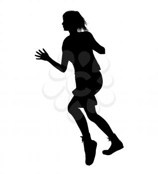 Royalty Free Clipart Image of a Female Basketball Player