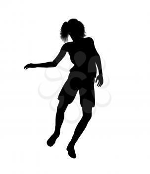 Royalty Free Clipart Image of a Female Basketball Player