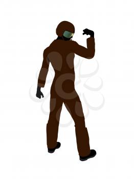 Royalty Free Clipart Image of a Pilot