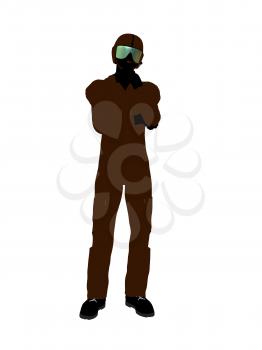 Royalty Free Clipart Image of a Pilot