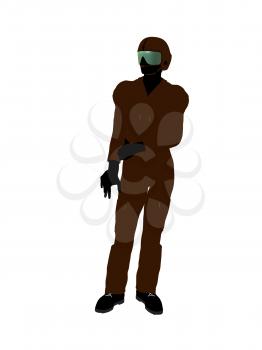 Royalty Free Clipart Image of a Pilot