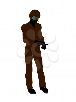 Royalty Free Clipart Image of a Pilot