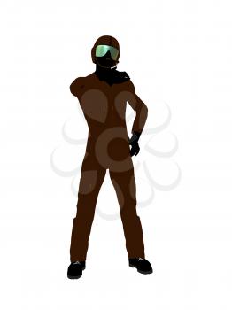 Royalty Free Clipart Image of a Pilot