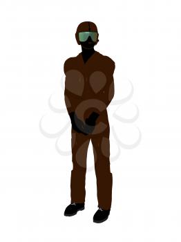 Royalty Free Clipart Image of a Pilot