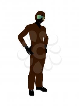 Royalty Free Clipart Image of a Pilot