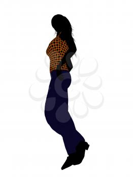 Royalty Free Clipart Image of a Woman in a Tank Top