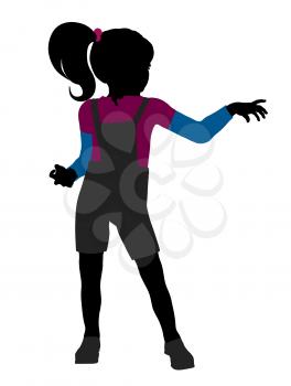 Royalty Free Clipart Image of a Little Girl