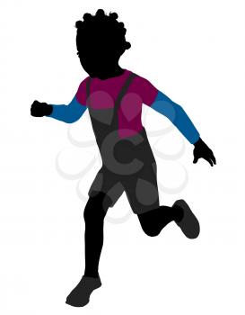 Royalty Free Clipart Image of a Child Running