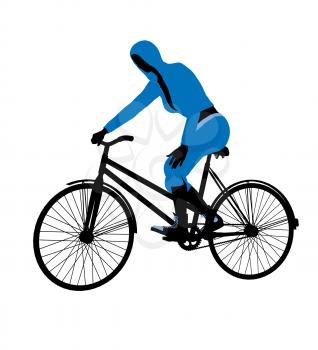 Royalty Free Clipart Image of a Cyclist