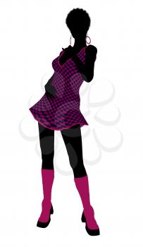 Royalty Free Clipart Image of a Go-Go Dancer