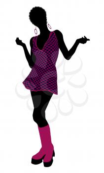 Royalty Free Clipart Image of a Go-Go Dancer