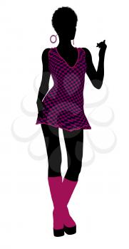 Royalty Free Clipart Image of a Go-Go Dancer