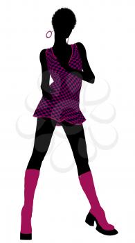 Royalty Free Clipart Image of a Go-Go Dancer