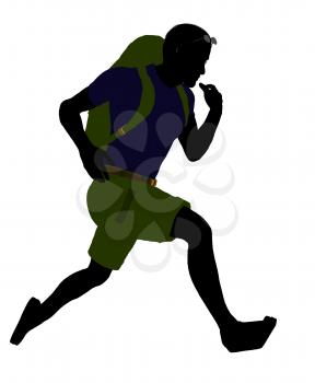 Royalty Free Clipart Image of a Hiker