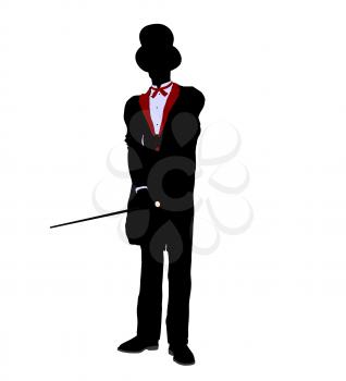 Royalty Free Clipart Image of a Magician