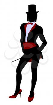 Royalty Free Clipart Image of a Female Magician