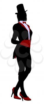 Royalty Free Clipart Image of a Female Magician