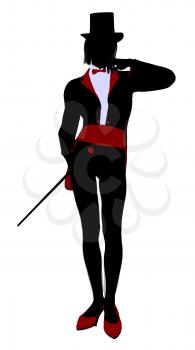 Royalty Free Clipart Image of a Female Magician