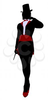 Royalty Free Clipart Image of a Female Magician