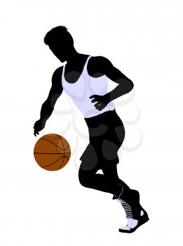 Royalty Free Clipart Image of a Basketball Player