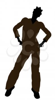 Royalty Free Clipart Image of a Female Mechanic