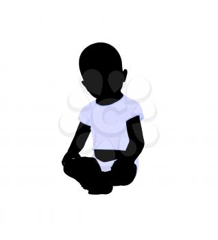 Royalty Free Clipart Image of a Baby