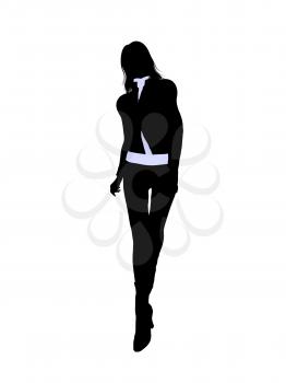 Royalty Free Clipart Image of a Woman in a Suit