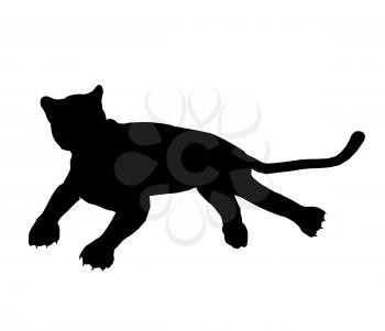 Royalty Free Clipart Image of a Black Panther