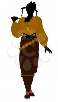 Royalty Free Clipart Image of a Female Pirate