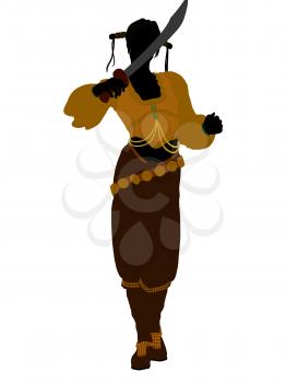 Royalty Free Clipart Image of a Female Pirate