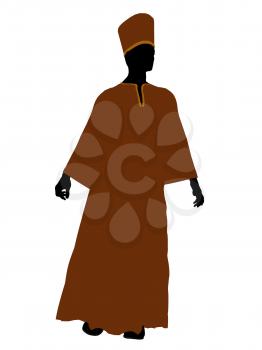 Royalty Free Clipart Image of a Man in a Robe