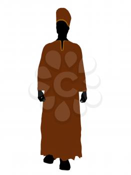 Royalty Free Clipart Image of a Man in a Robe