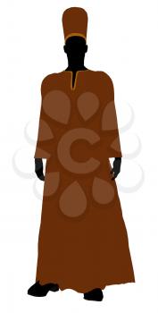 Royalty Free Clipart Image of a Man in a Robe