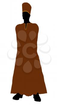 Royalty Free Clipart Image of a Man in a Robe