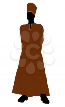 Royalty Free Clipart Image of a Man in a Robe