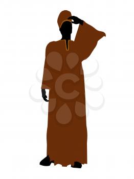 Royalty Free Clipart Image of a Man in a Robe