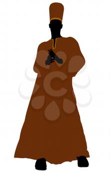 Royalty Free Clipart Image of a Man in a Robe