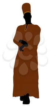 Royalty Free Clipart Image of a Man in a Robe