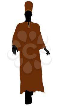 Royalty Free Clipart Image of a Man in a Robe