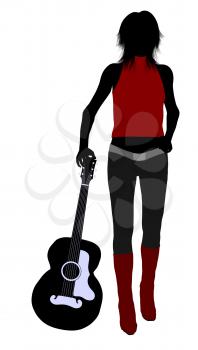 Royalty Free Clipart Image of a Guitarist