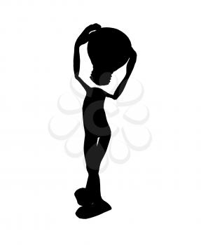 Royalty Free Clipart Image of a Stick Figure With a Light Bulb Head