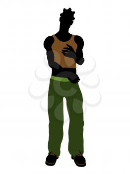 Royalty Free Clipart Image of a Casual Guy