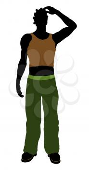 Royalty Free Clipart Image of a Casual Guy