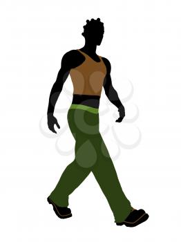 Royalty Free Clipart Image of a Casual Guy